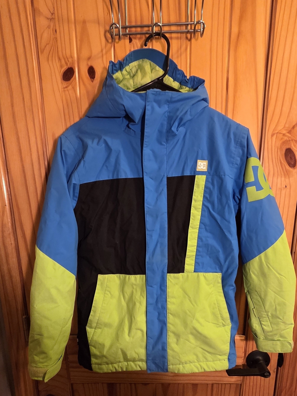 DC Kids' Colorblock Blue & Lime Snow Jacket